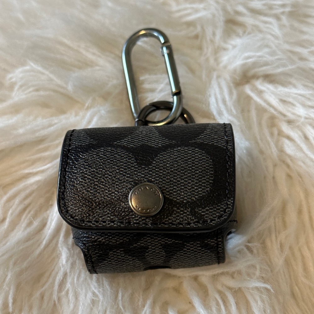 Coach Earbuds case in Signature Canvas